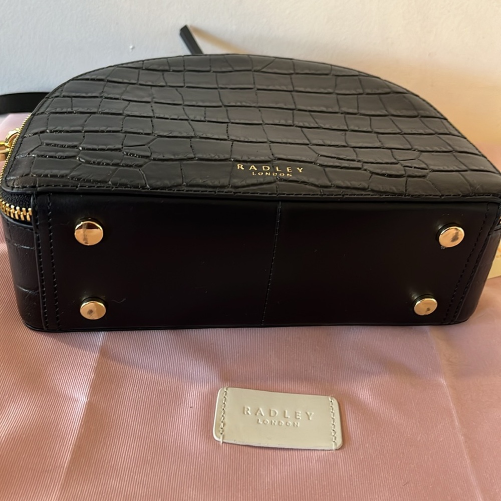 NWT RADLEY LONDON WOMEN’S ORCHARD ROAD FAUX CROC SMALL ZIP AROUND CROSSBODY BAG - Picture 6 of 11